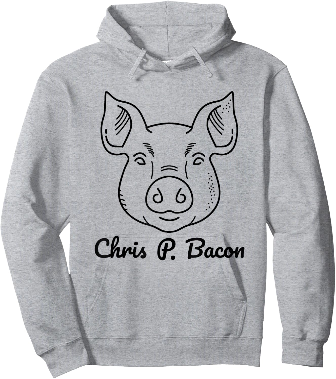 Funny Pig Names Chris P. Bacon Crispy Bacon Lover Farm Pets Hoodie - Hoodie | Ash
