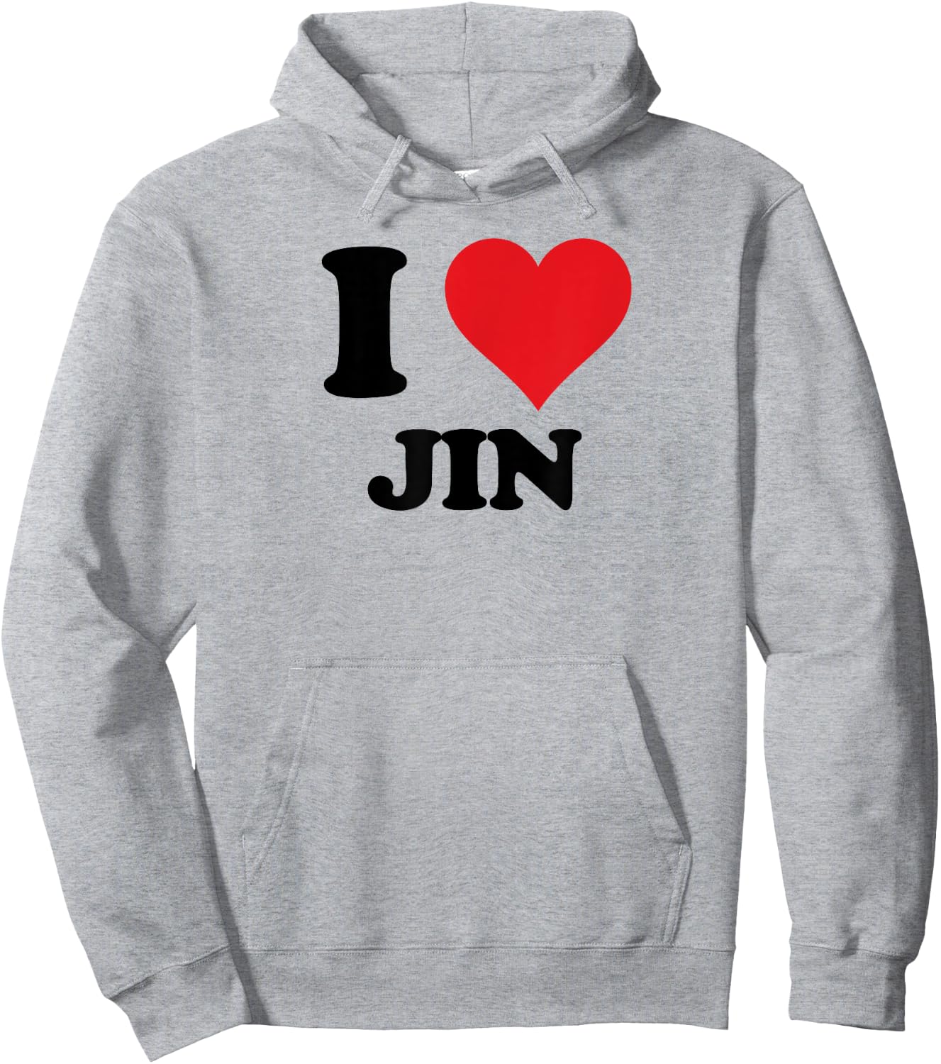 I Heart Jin First Name I Love Personalized Stuff Hoodie - Hoodie | Ash