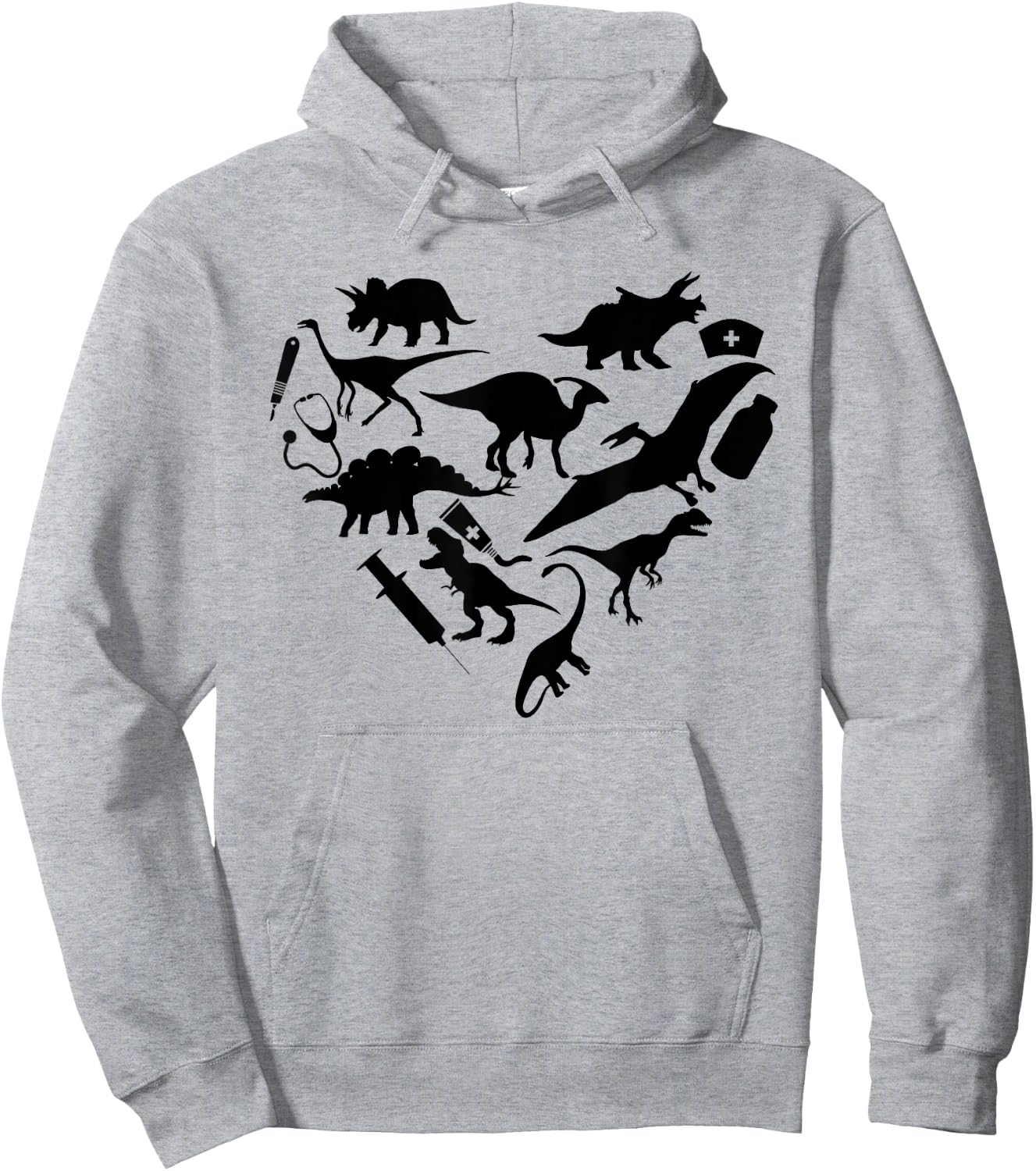 Funny Dinosaur Nurse Week 2023 Pediatric Physical CNA RN Hoodie - Hoodie | Ash