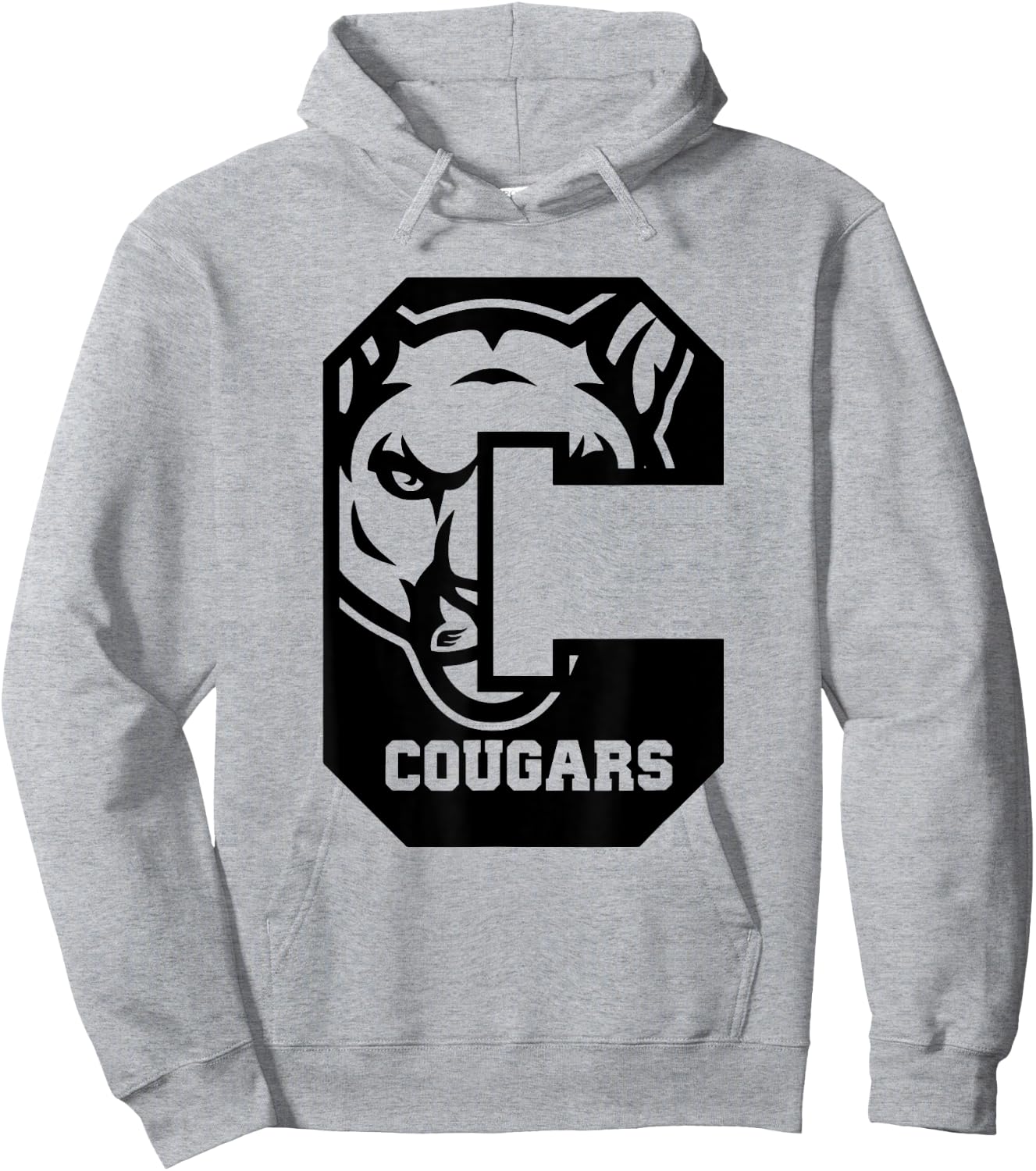 Cougars Football School Sports Fan Team Spirit Hoodie - Hoodie | Ash