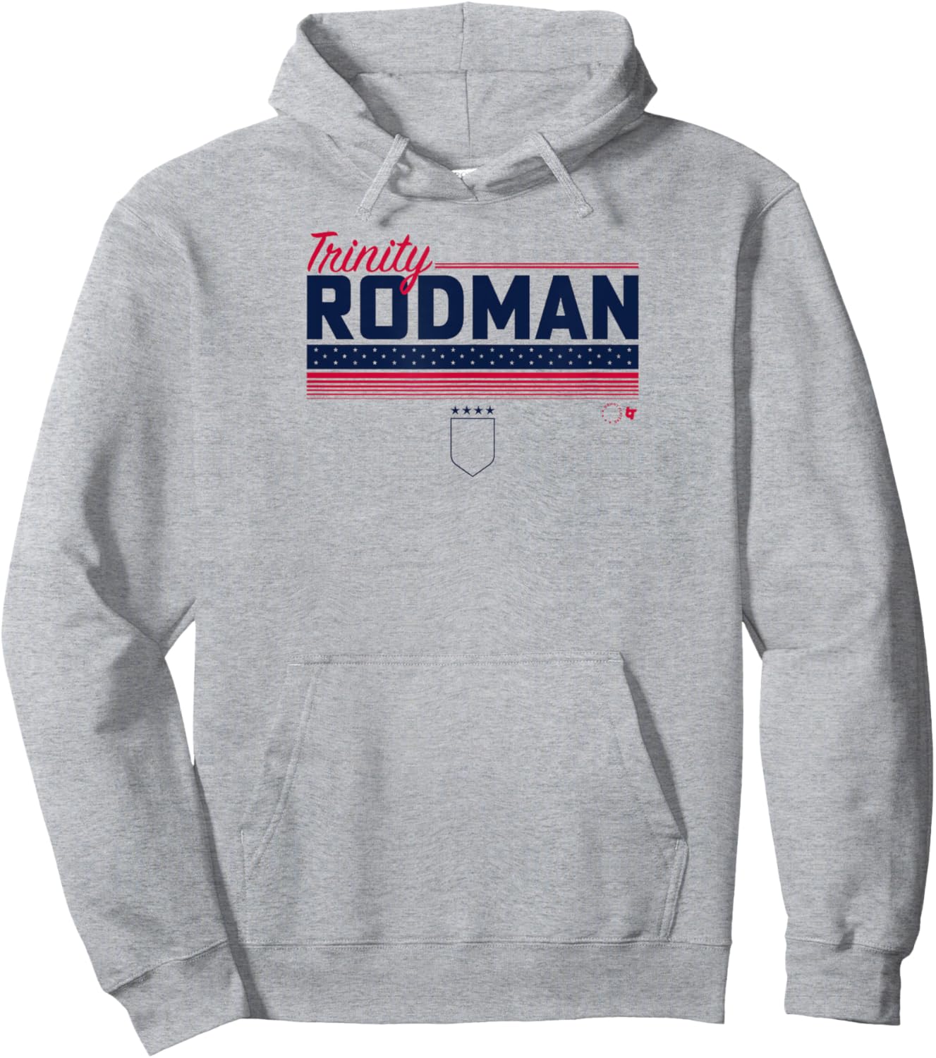 Trinity Rodman Stripe USWNTPA - USA Soccer Hoodie - Hoodie | Ash