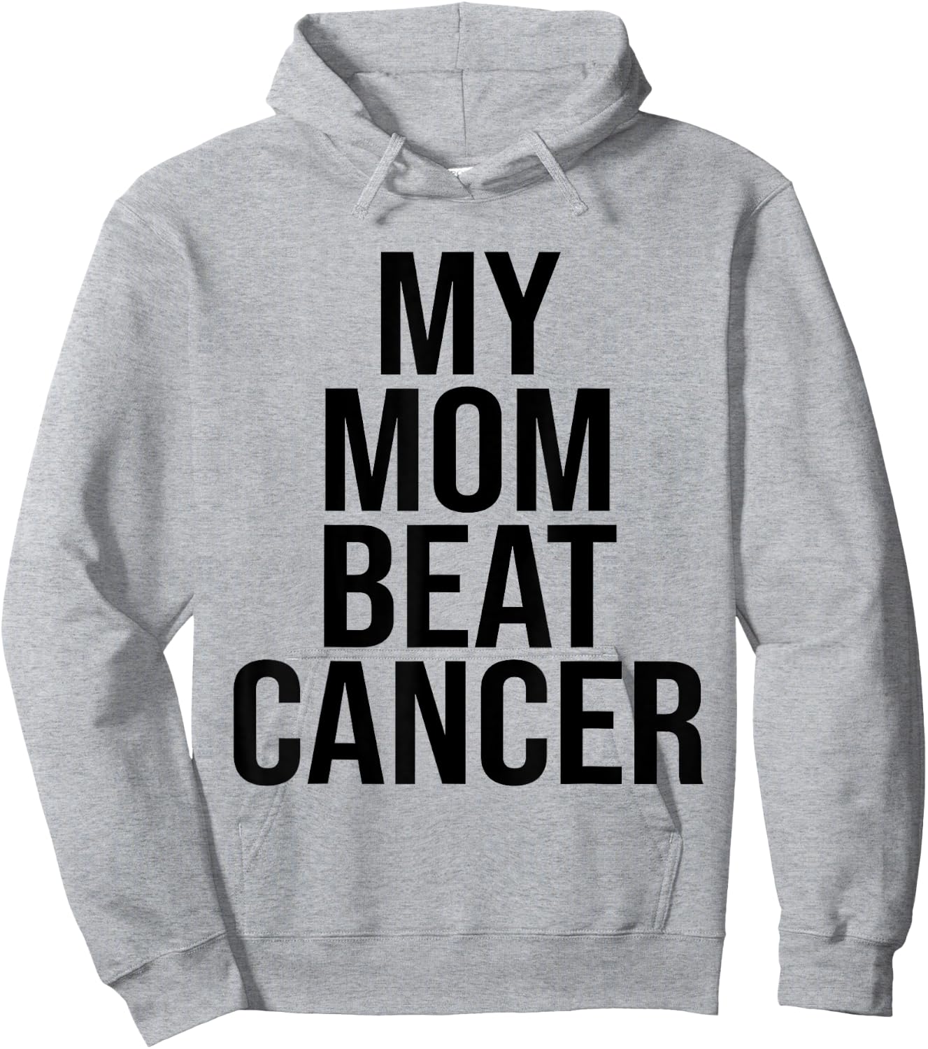 My mom beat cancer Hoodie - Hoodie | Ash