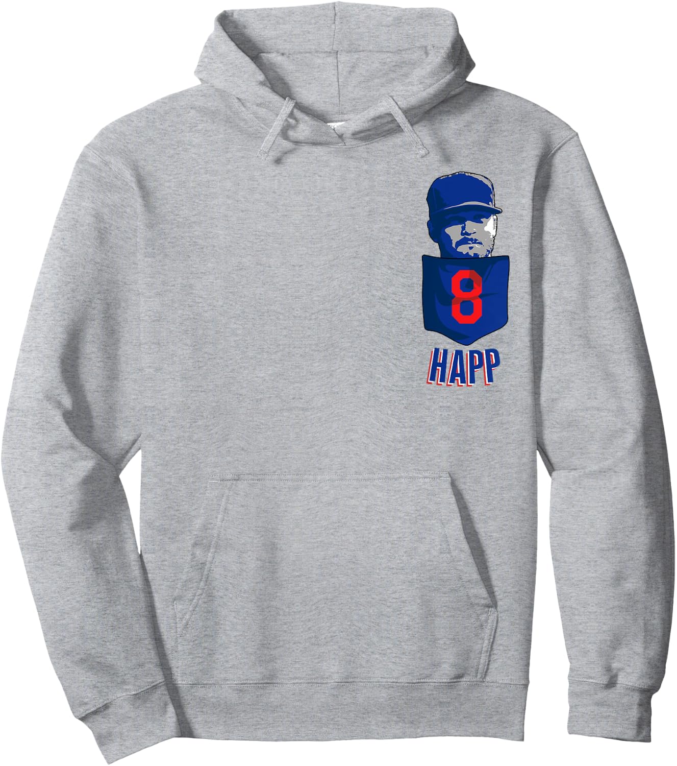 Ian Happ Chicago Baseball Pocket MLBPA Hoodie - Hoodie | Ash