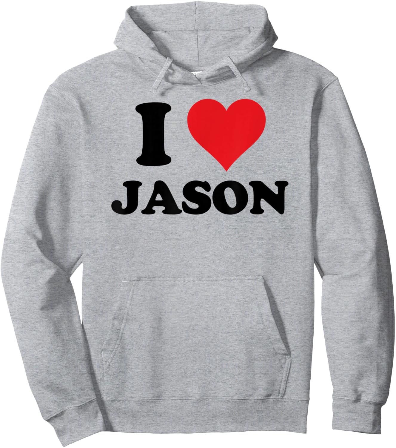I Heart Jason First Name I Love Personalized Stuff Hoodie - Hoodie | Ash