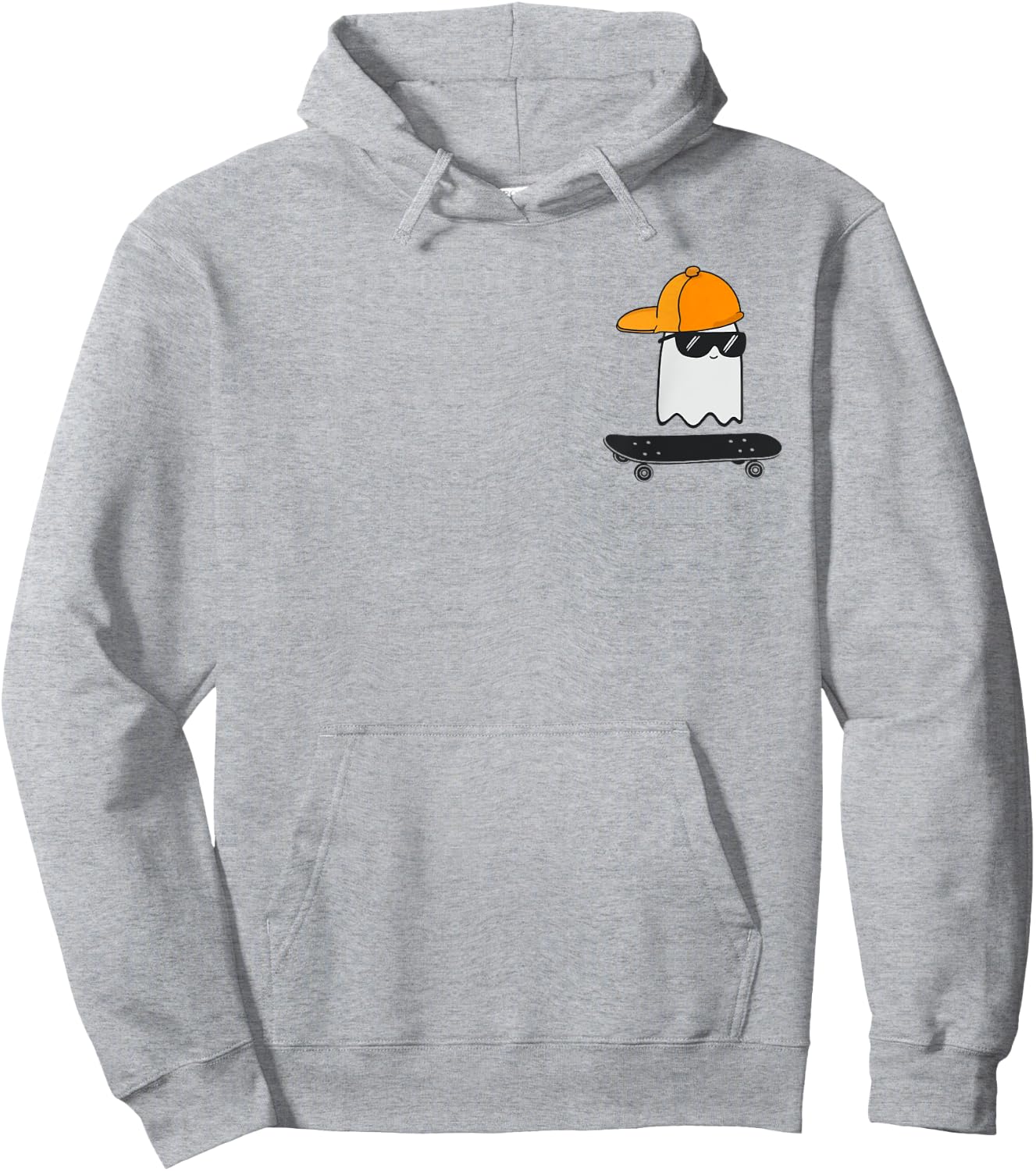 Ghost Skateboarding Lazy Halloween Costume Funny Skateboard Hoodie - Hoodie | Ash