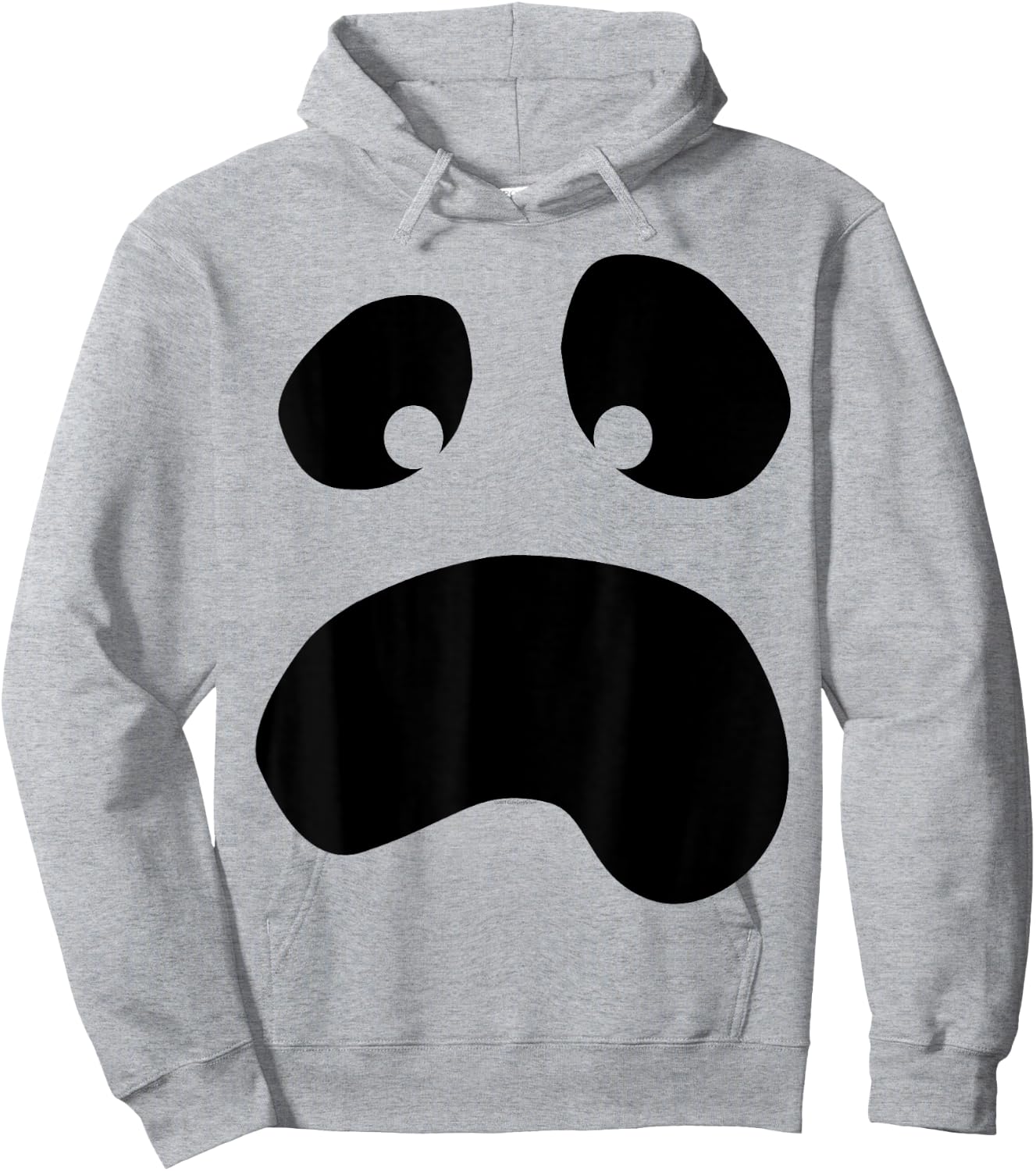 Silly Face Ghost Halloween Lazy Costume Hoodie - Hoodie | Ash