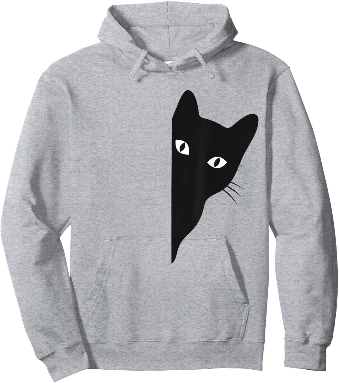 Black-Cat Coming Out Funny Peek a Boo Peeking Pet Women Hoodie - Hoodie | Ash