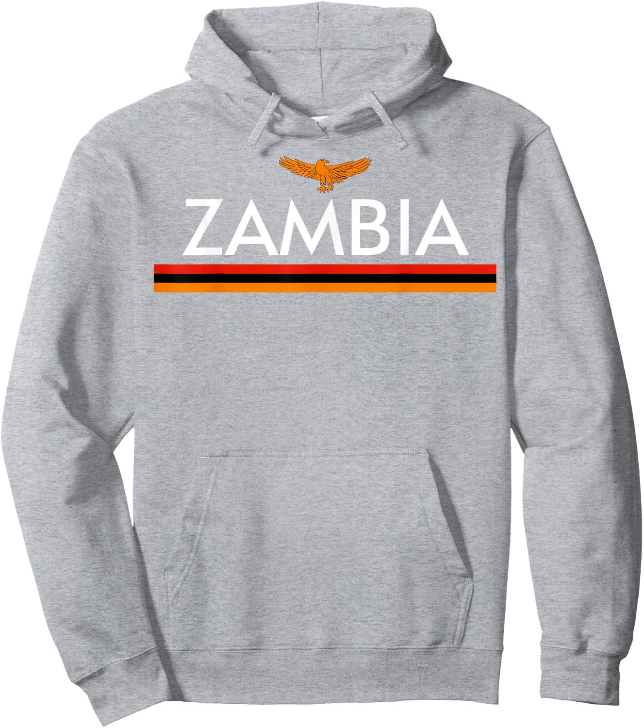 Zambia Flag Sports Athletic Jersey Style Hoodie - Hoodie | Ash