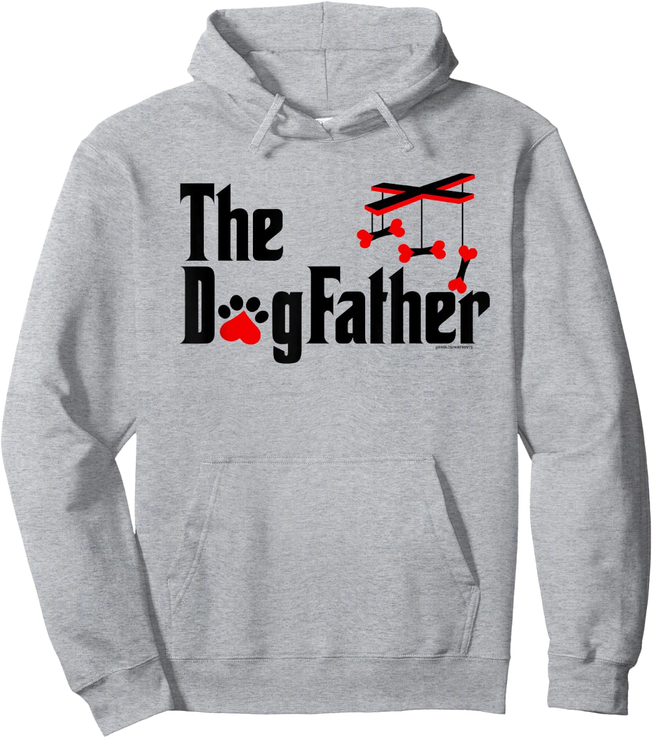 The DogFather - Funny cute Dog Fathers Day Dad Doggo Hoodie - Hoodie | Ash