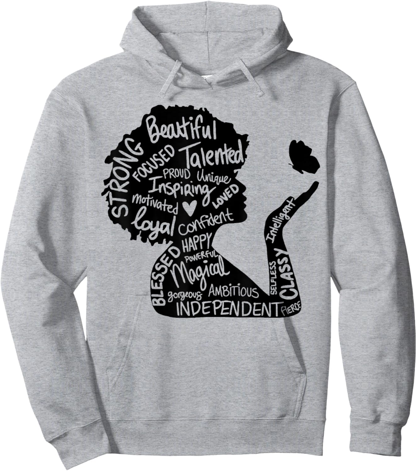 Powerful Afro Woman Afrocentric Black African American Hoodie - Hoodie | Ash