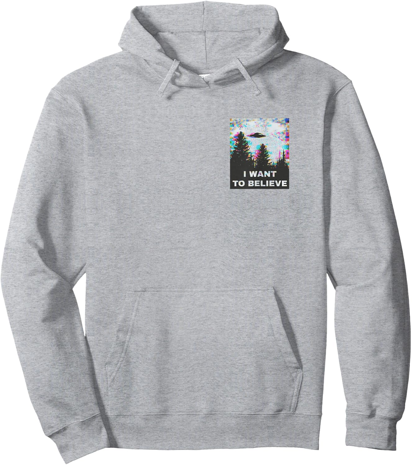 I Want to Believe in Aliens and UFOs Design Front and Back Hoodie - Hoodie | Ash