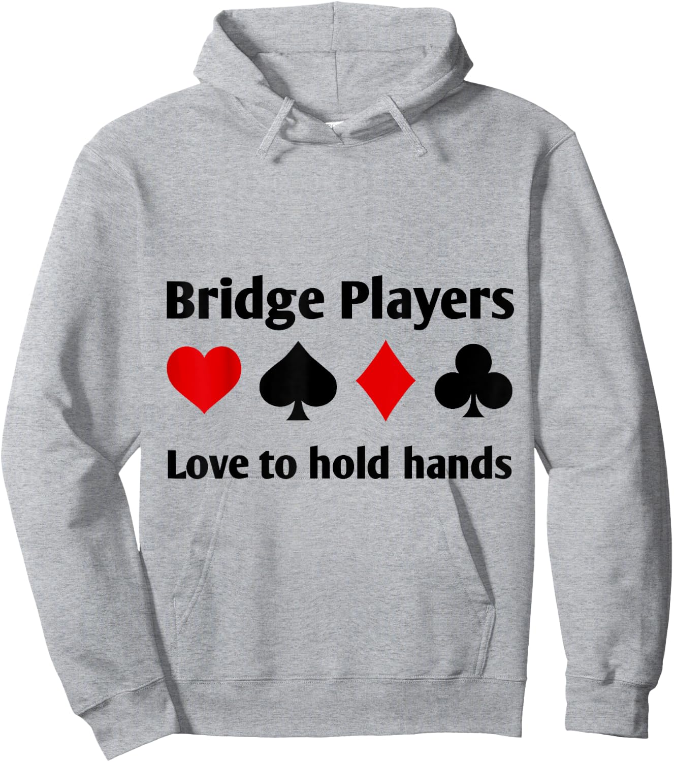 Hands Bridge Players Playing Card Gift Hoodie - Hoodie | Ash