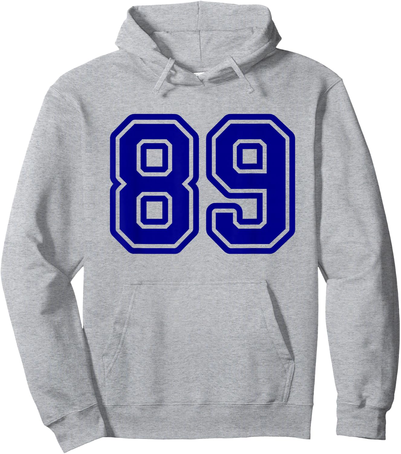 Blue Sports Team Number #89 Hoodie - Hoodie | Ash