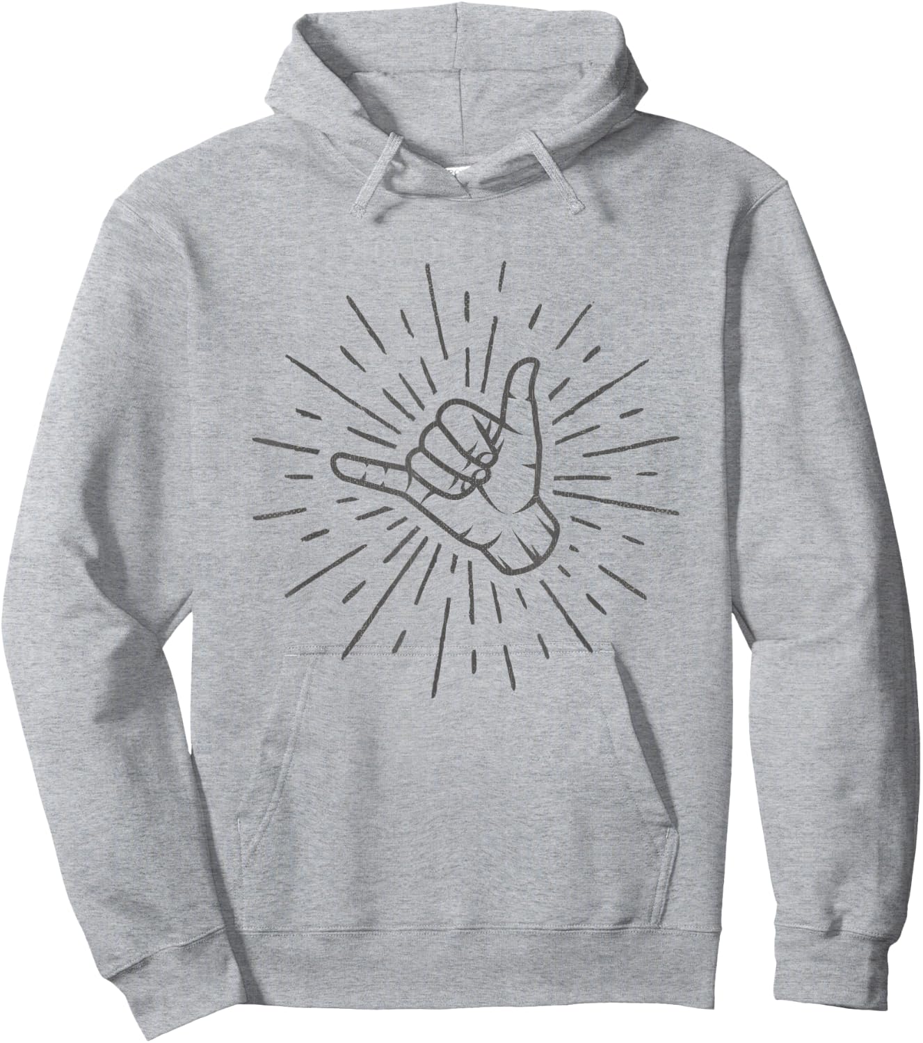 Shaka Hawaii Surf Dude Apparel Surfing Hand Sign Hoodie - Hoodie | Ash