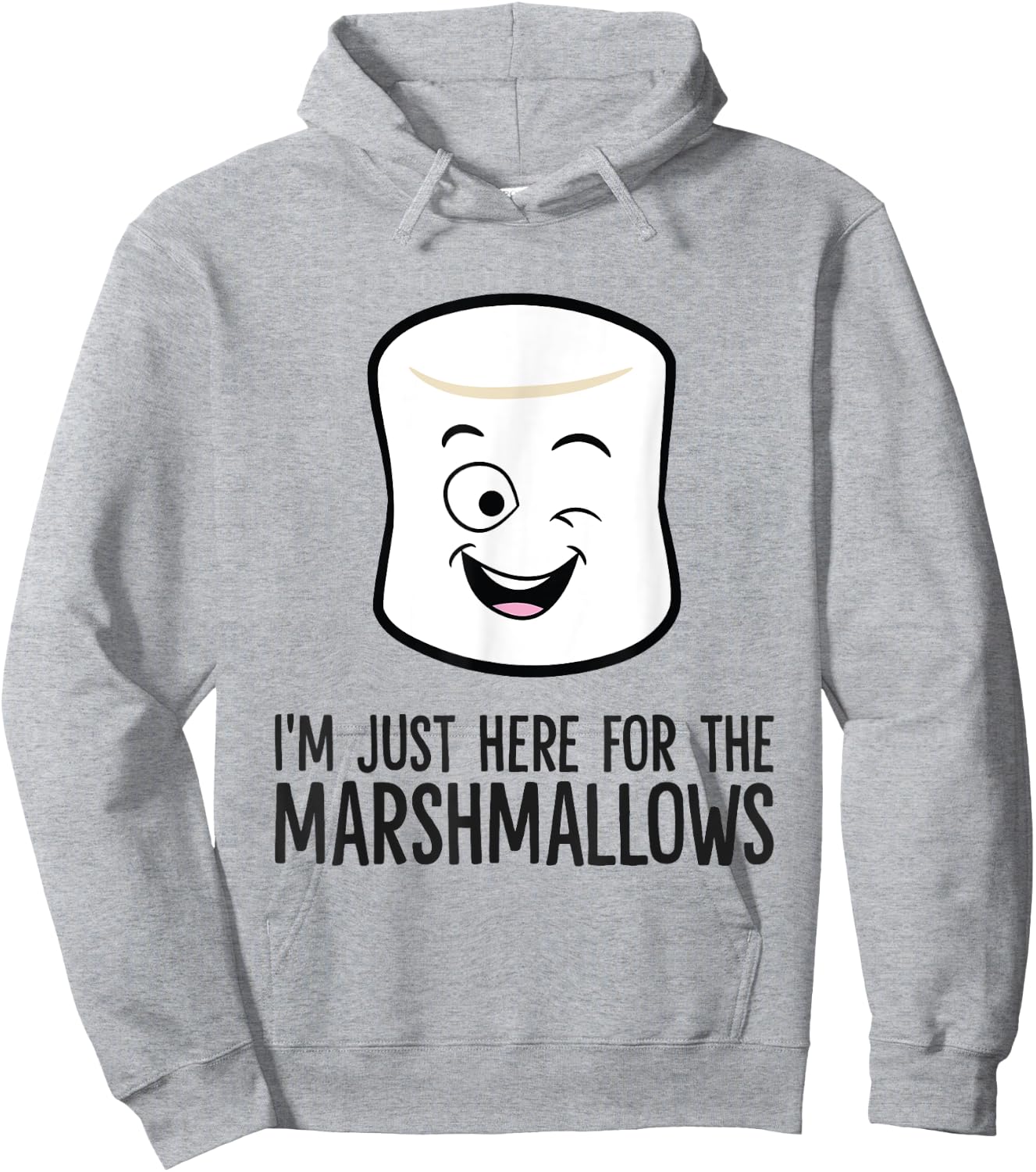 I'm Just Here For The Marshmallows Hoodie - Hoodie | Ash