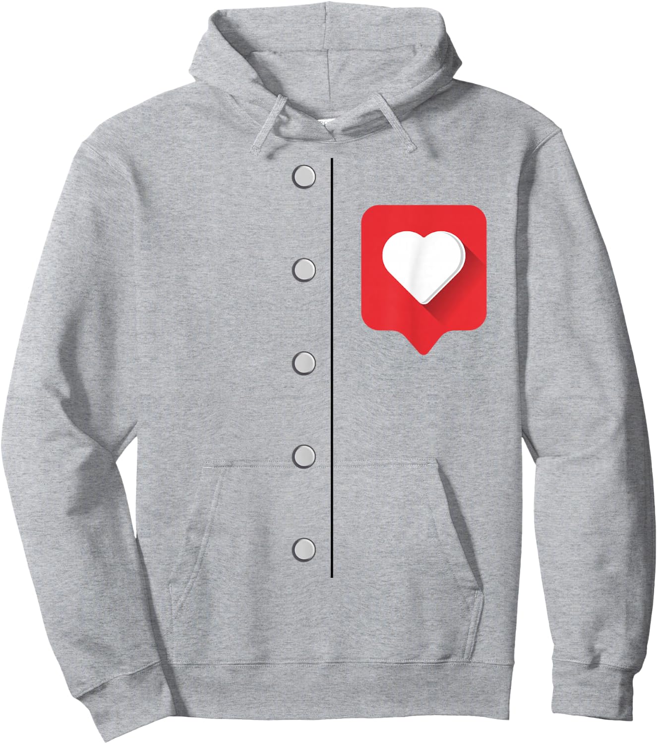 DIY Halloween Costume Retro Tin Man Oz Tinman Heart Popup Hoodie - Hoodie | Ash