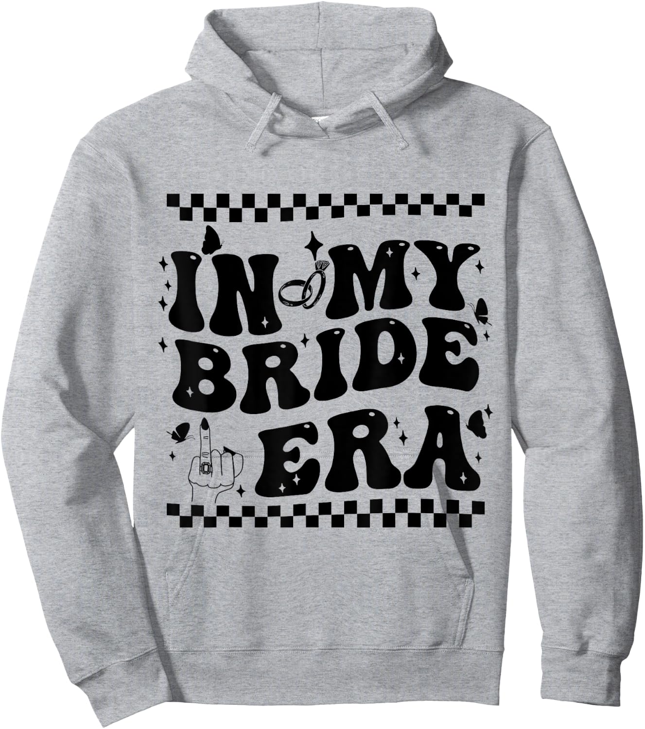 In My Bride Era Groovy Bride Bachelorette Party Bridesmaid Hoodie - Hoodie | Ash