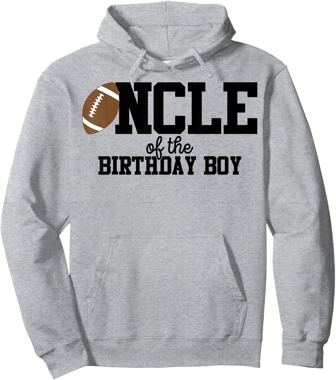Uncle of the Birthday Boy Football Lover First Birthday Hoodie - Hoodie | Ash