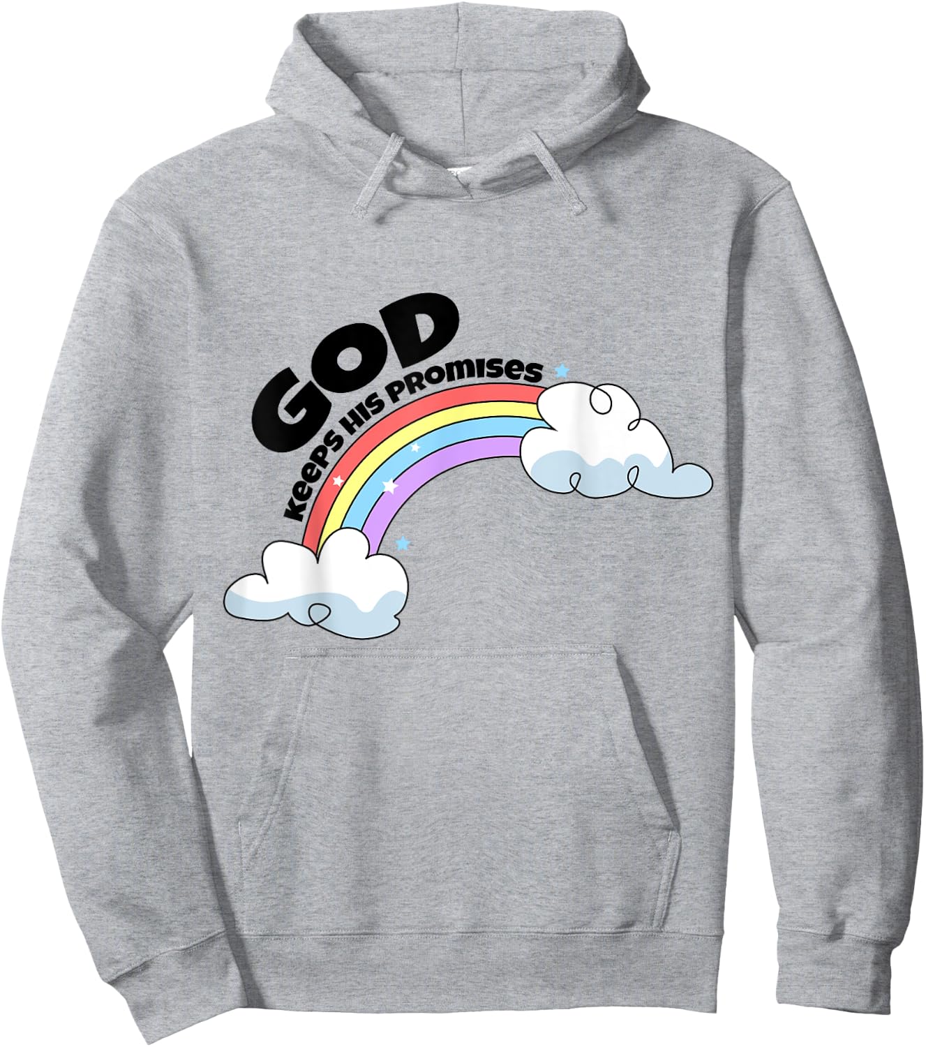 God Keep His Promises Christian Rainbow Religious Faith Hoodie - Hoodie | Ash
