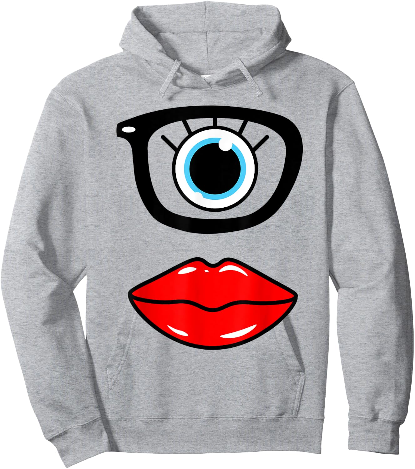 Monster Face Wearing Nerd Glasses Costume Birthday Halloween Hoodie - Hoodie | Ash