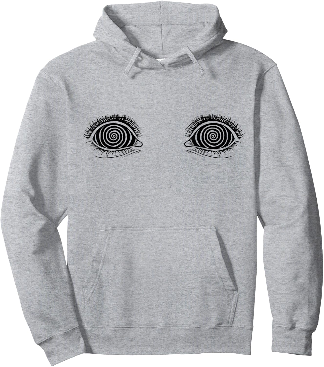 Hypno Esoteric Hypnotic Cool Line Art Eyes Design Hoodie - Hoodie | Ash