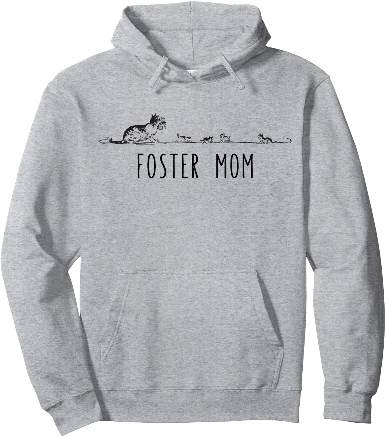 Foster Mom, Foster Cat Kitten Lover, Cool Animal Rescue Hoodie - Hoodie | Ash