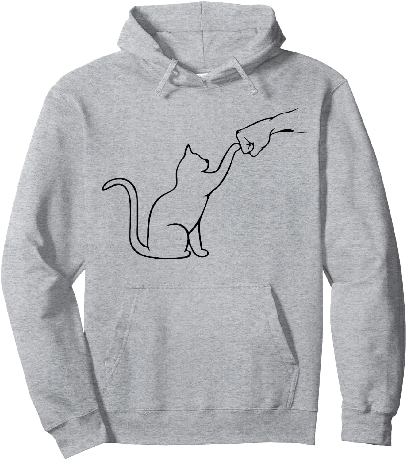 Cute Pet I Love My Cat Best Friend Fist Bump Cat Lovers Small Hoodie - Hoodie | Ash
