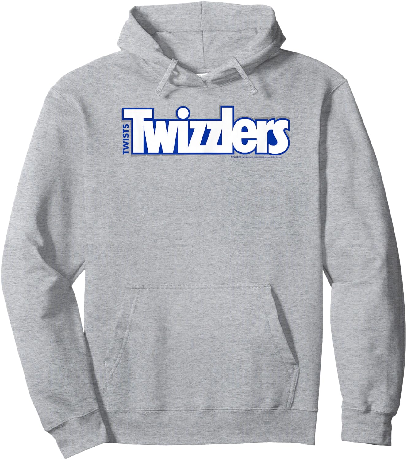 Twizzlers Twists Classic White & Blue Logo Distressed Hoodie - Hoodie | Ash