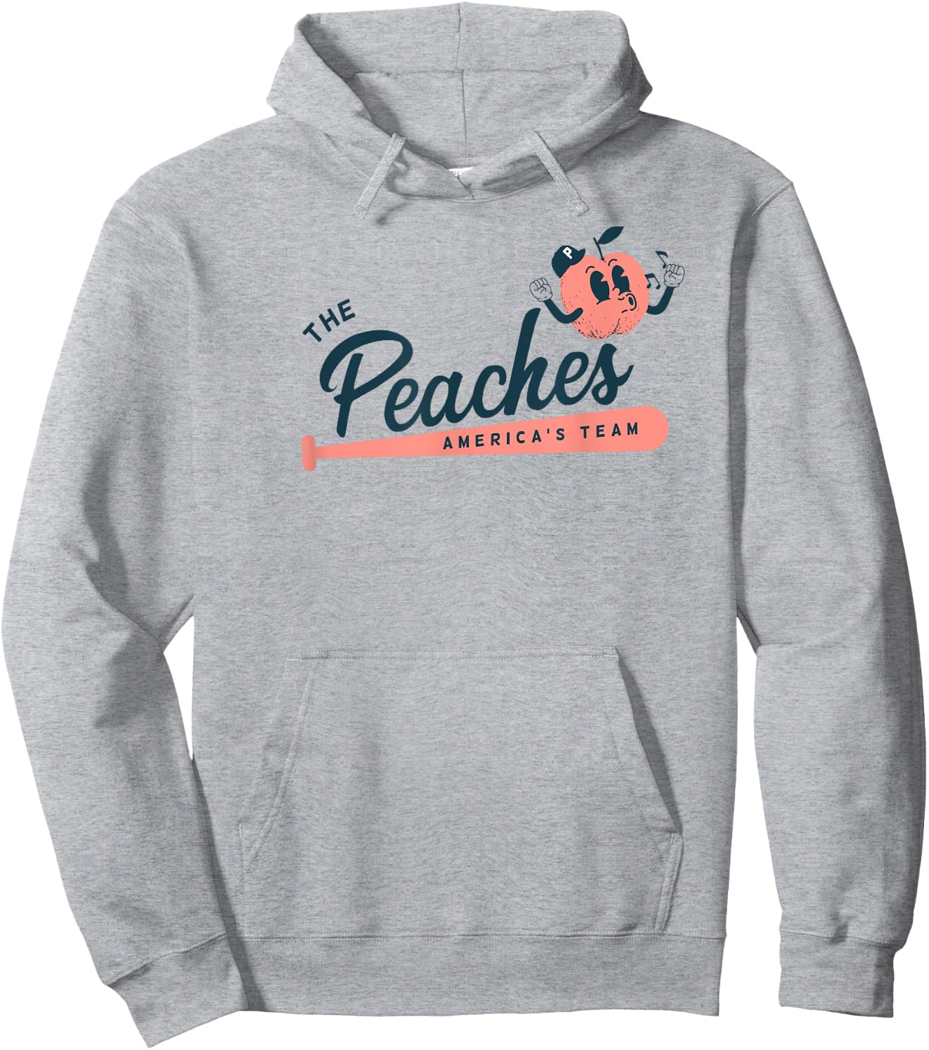 The Peaches - Softball and Baseball Custom Jersey Hoodie - Hoodie | Ash