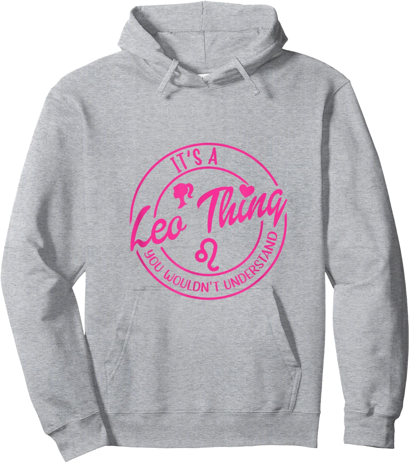 Pink Vintage Leo Things Zodiac Gift Horoscope Hoodie - Hoodie | Ash