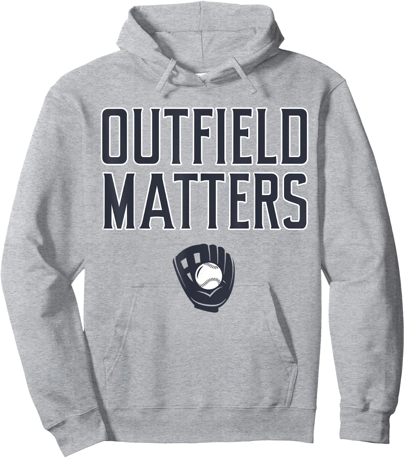 Funny Baseball Quote Outfield Matters Outfielders Hoodie - Hoodie | Ash