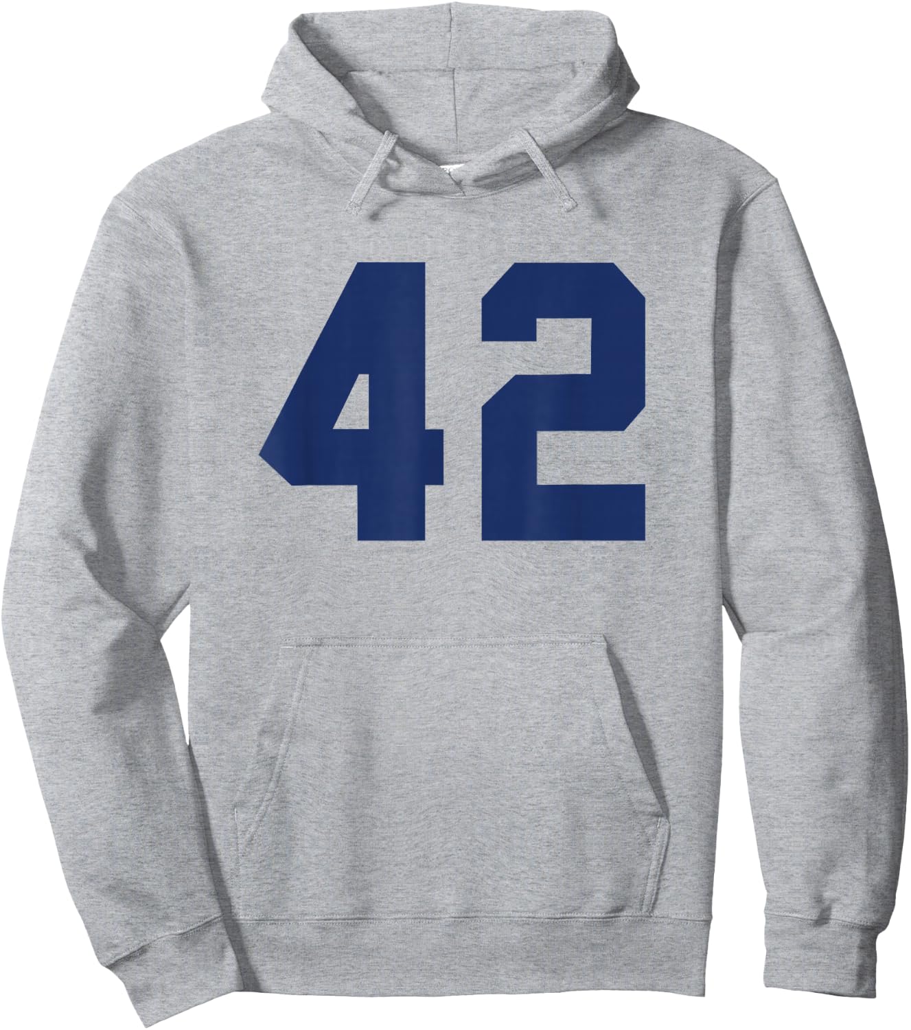 Number #42 Blue Varsity Number Hoodie - Hoodie | Ash