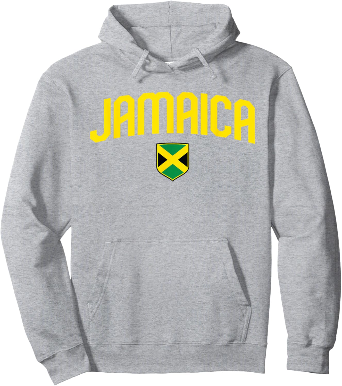 Jamaica Flag Jamaican Vintage Athletic Throwback Souvenir Hoodie - Hoodie | Ash