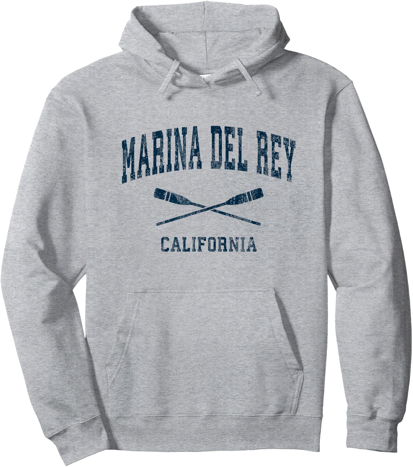 Marina Del Rey California Vintage Nautical Paddles Sports Oa Hoodie - Hoodie | Ash