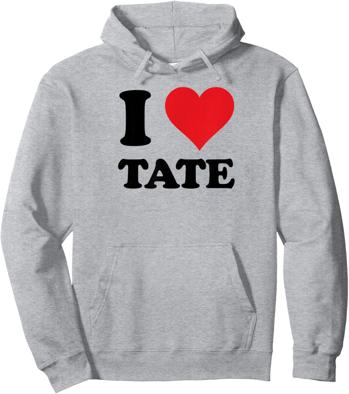 I Heart Tate First Name I Love Personalized Stuff Hoodie - Hoodie | Ash