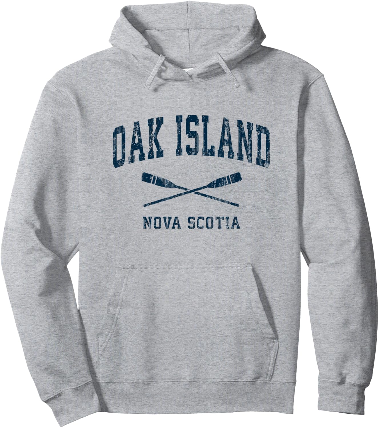 Oak Island Nova Scotia Vintage Nautical Paddles Sports Oars Hoodie - Hoodie | Ash
