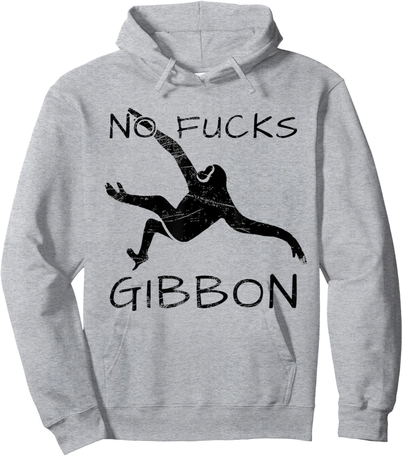 Gibbon Funny Ape Monkey Animal Hoodie - Hoodie | Ash