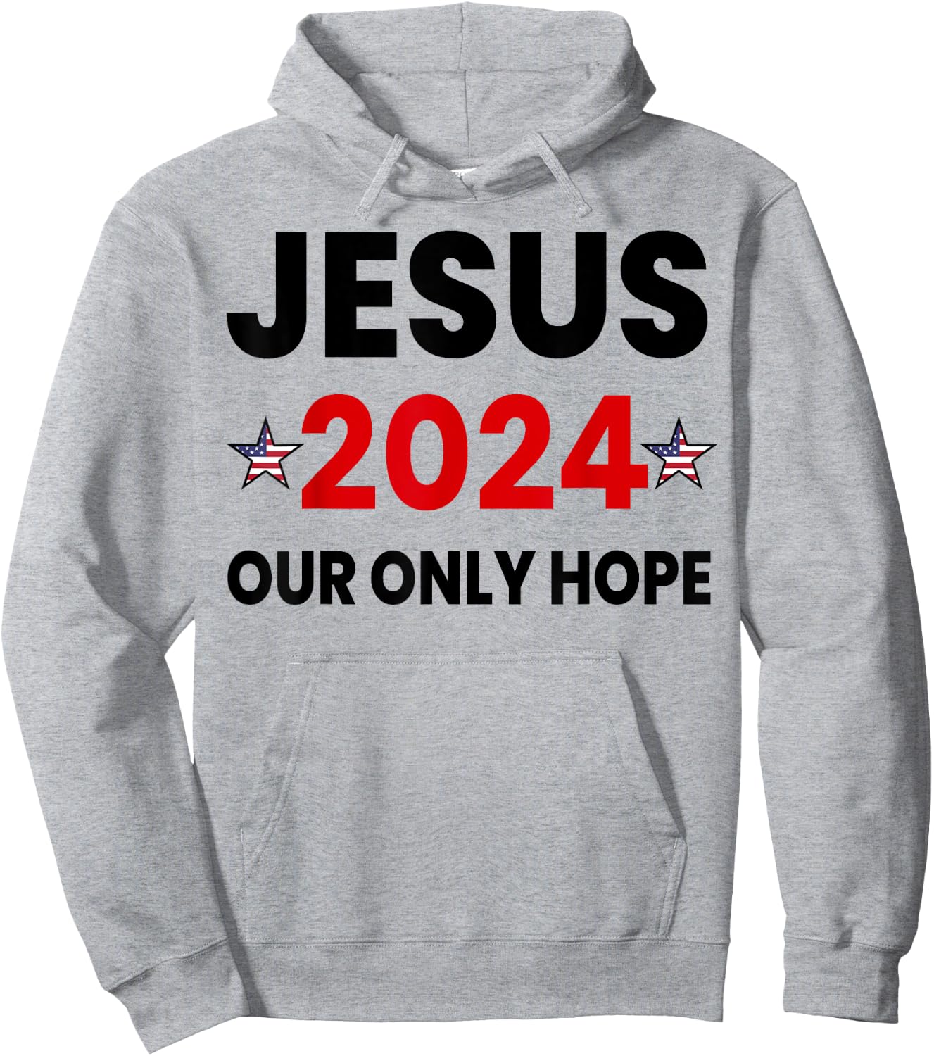 Retro Faith Jesus 2024 Our Only Hope Hoodie - Hoodie | Ash