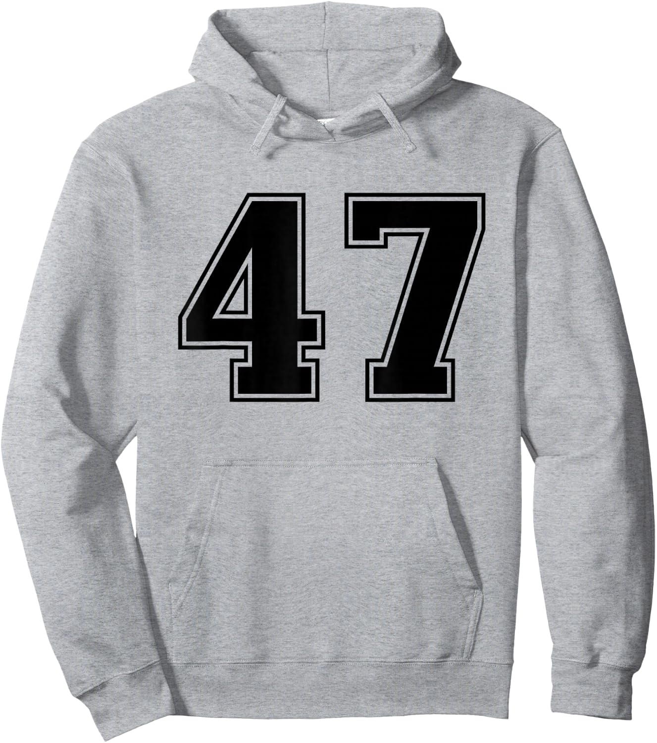Number #47 Black Sport Number Hoodie - Hoodie | Ash
