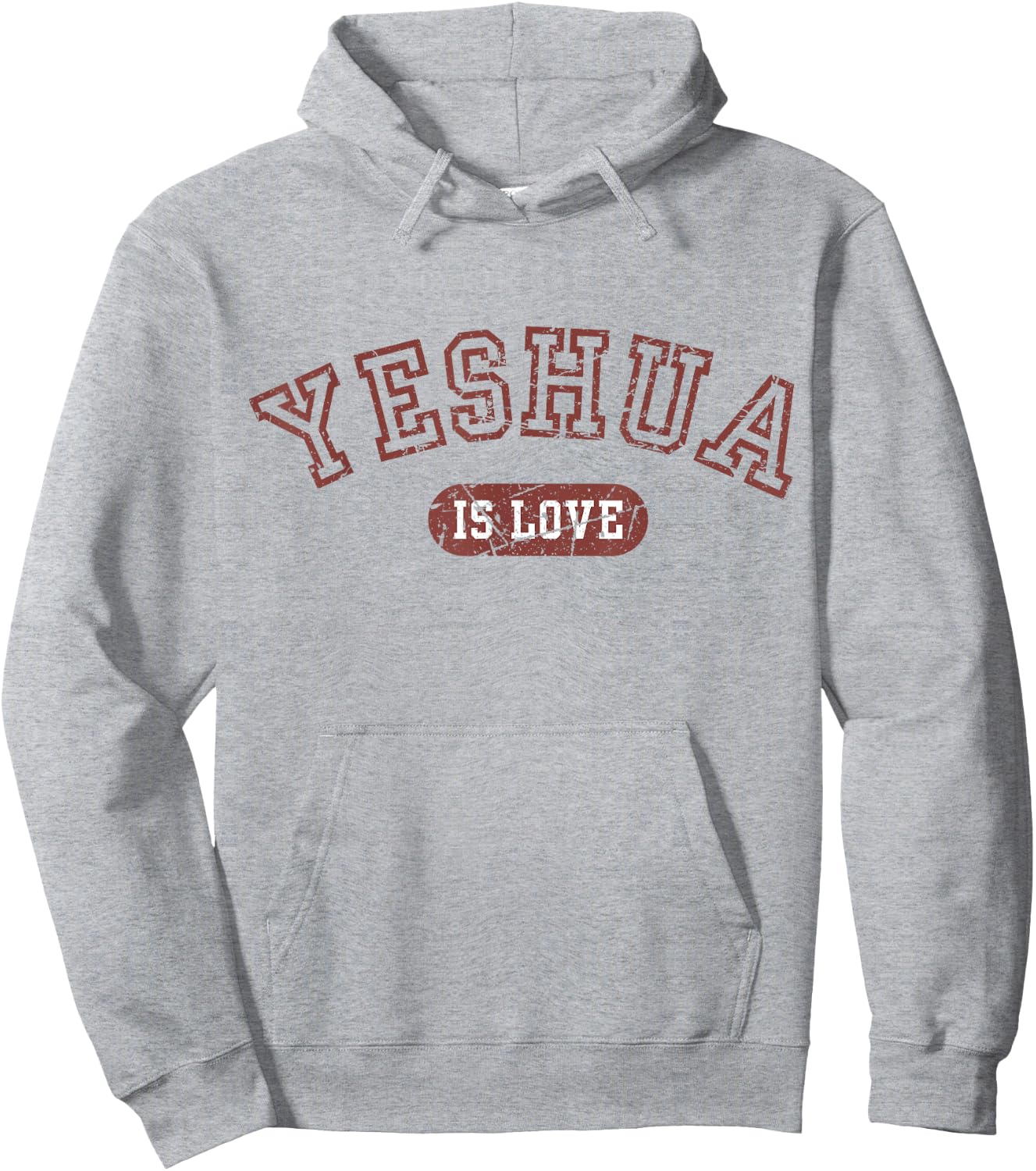 Yeshua is Love Jesus Scripture Christian Bible Faith Vintage Hoodie - Hoodie | Ash