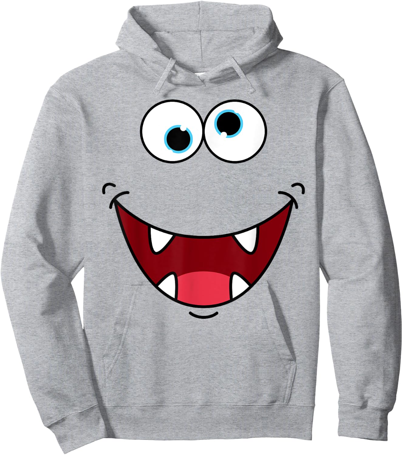 Funny Silly Monster Face Easy Birthday Halloween Costume Hoodie - Hoodie | Ash