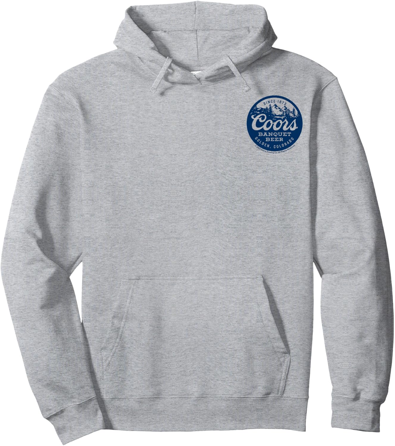 Coors Brewing Company Coors Banquet Beer Small Pocket Logo Hoodie - Hoodie | Ash