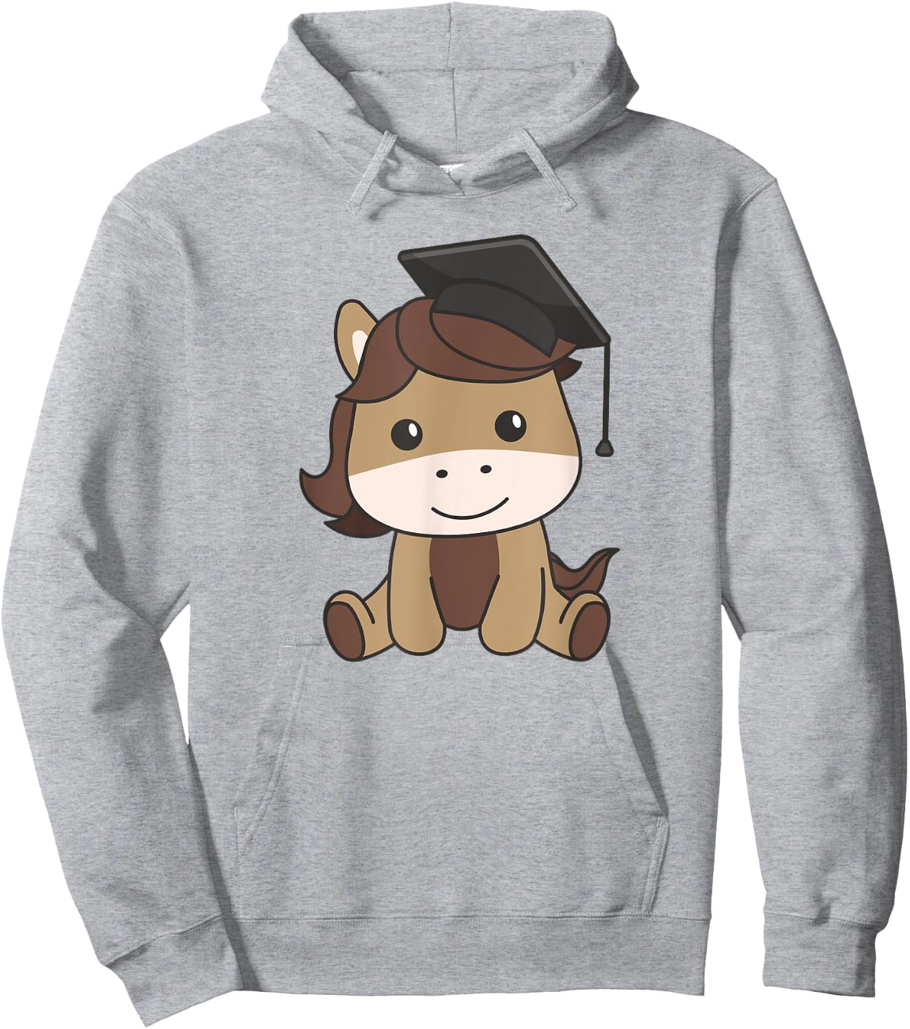 Kids School Kindergarten Horse Graduation Hoodie - Hoodie | Ash