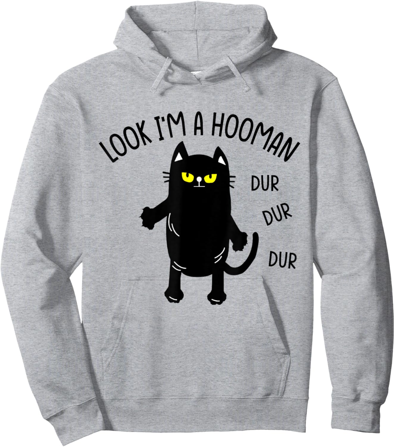 Look I'm A Hooman Funny Cat Hoodie - Hoodie | Ash