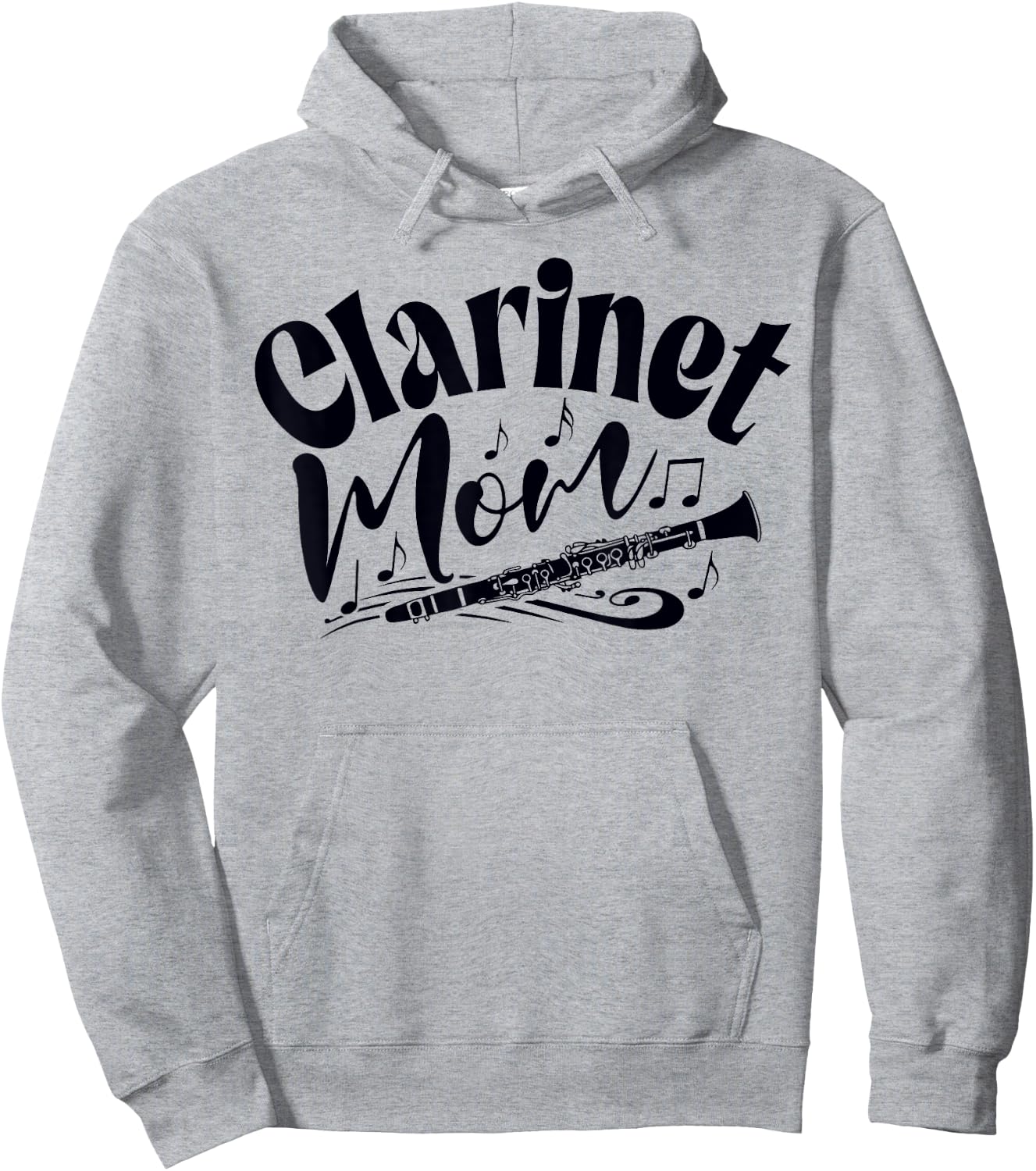Clarinet Mom Marching Band Mother Mama Player Hoodie - Hoodie | Ash