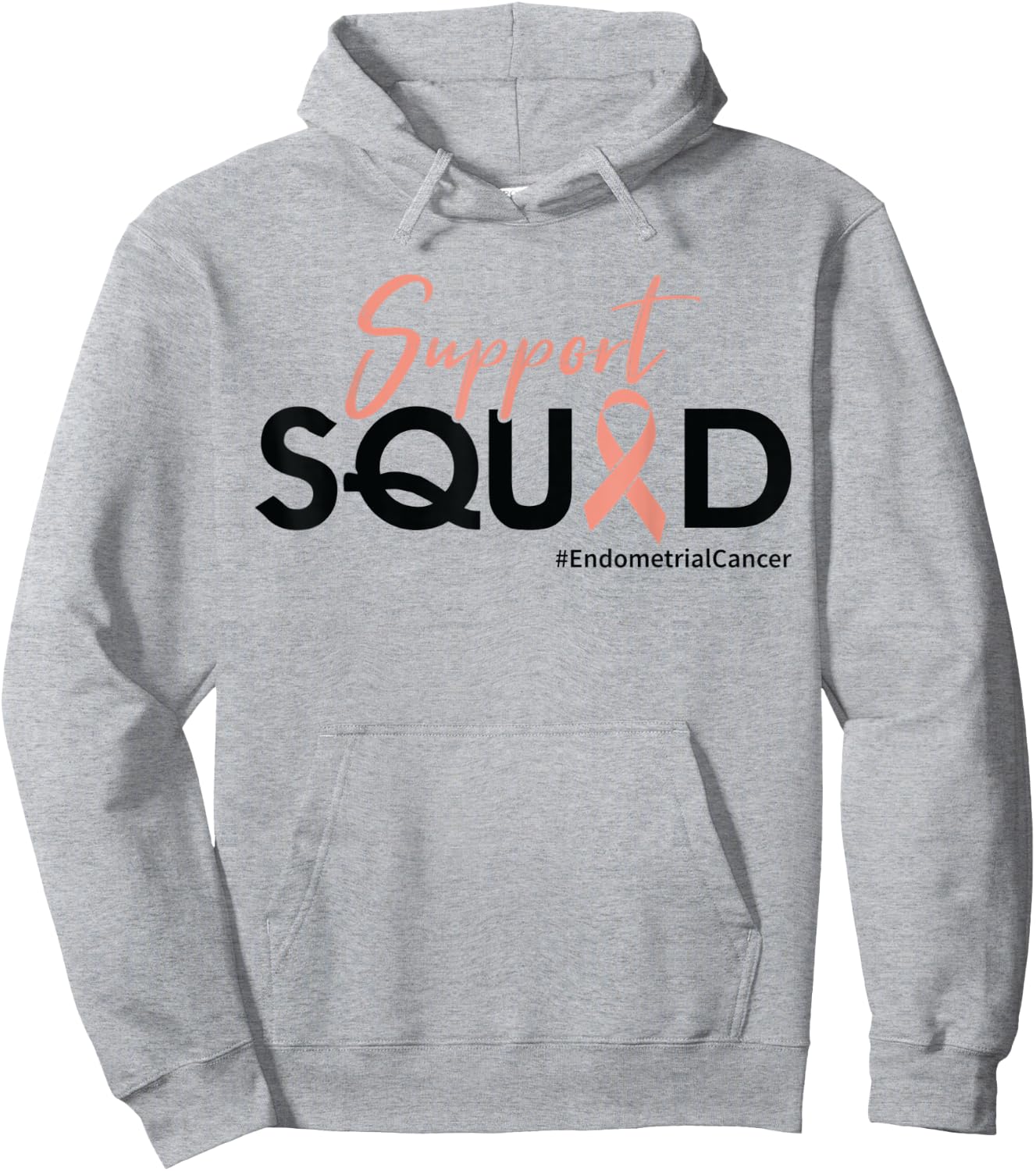 Support Squad - Endometrial Cancer Awareness Hoodie - Hoodie | Ash