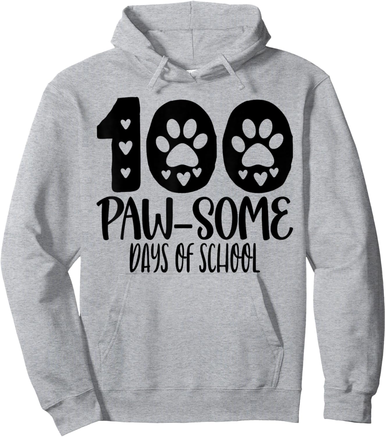 100 Pawsome Days Of School Dog Lover Men Women Girls Kids Hoodie - Hoodie | Ash