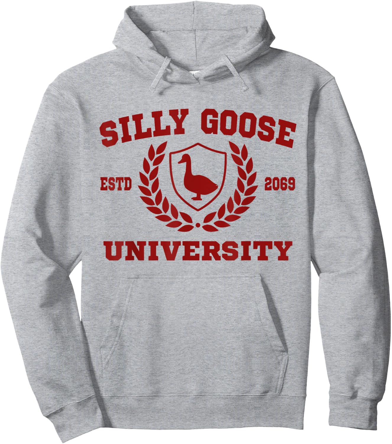 Silly Goose University Funny Meme Sports Silly Goose Hoodie - Hoodie | Ash