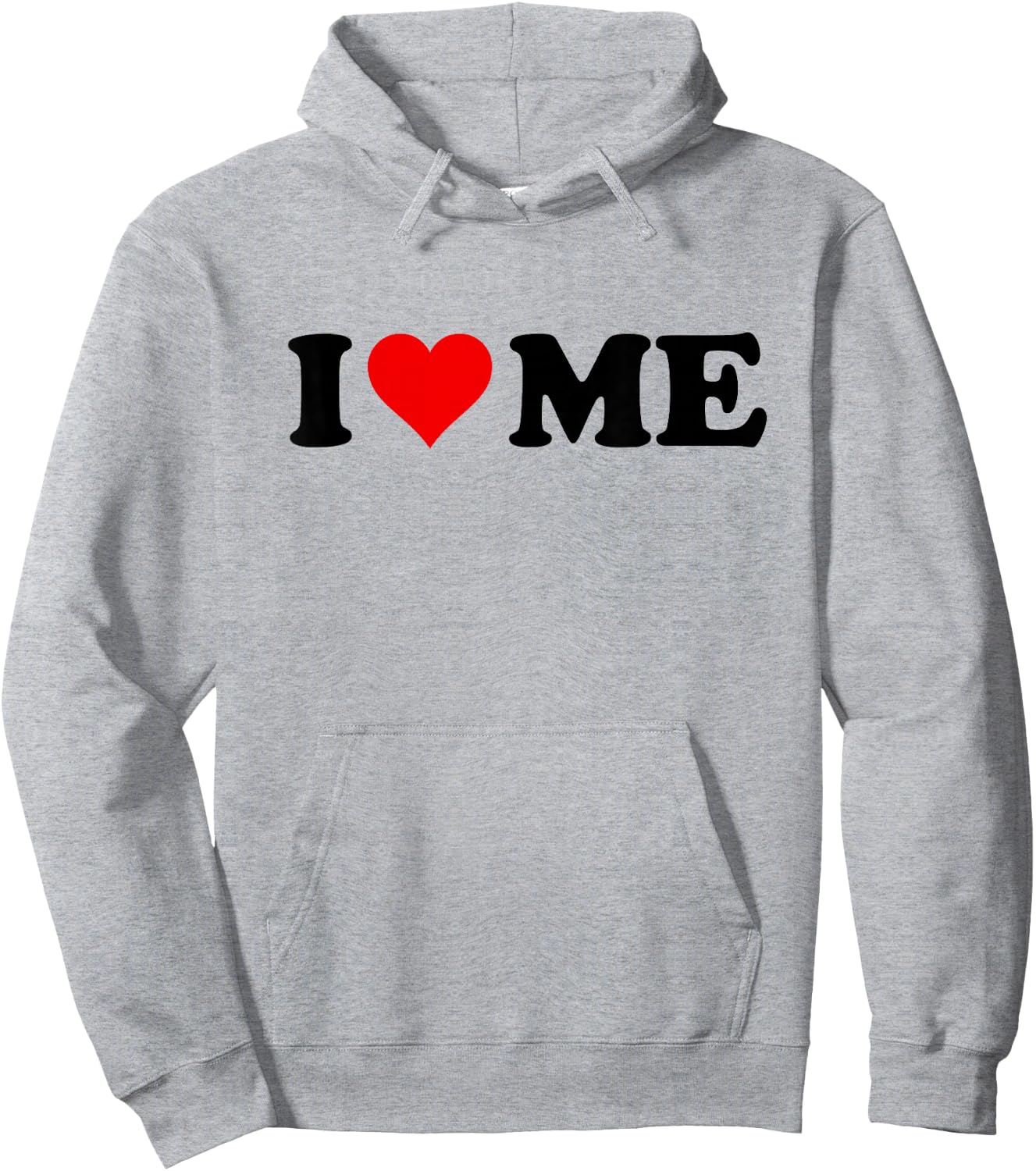 Red Heart I Love Me Hoodie - Hoodie | Ash