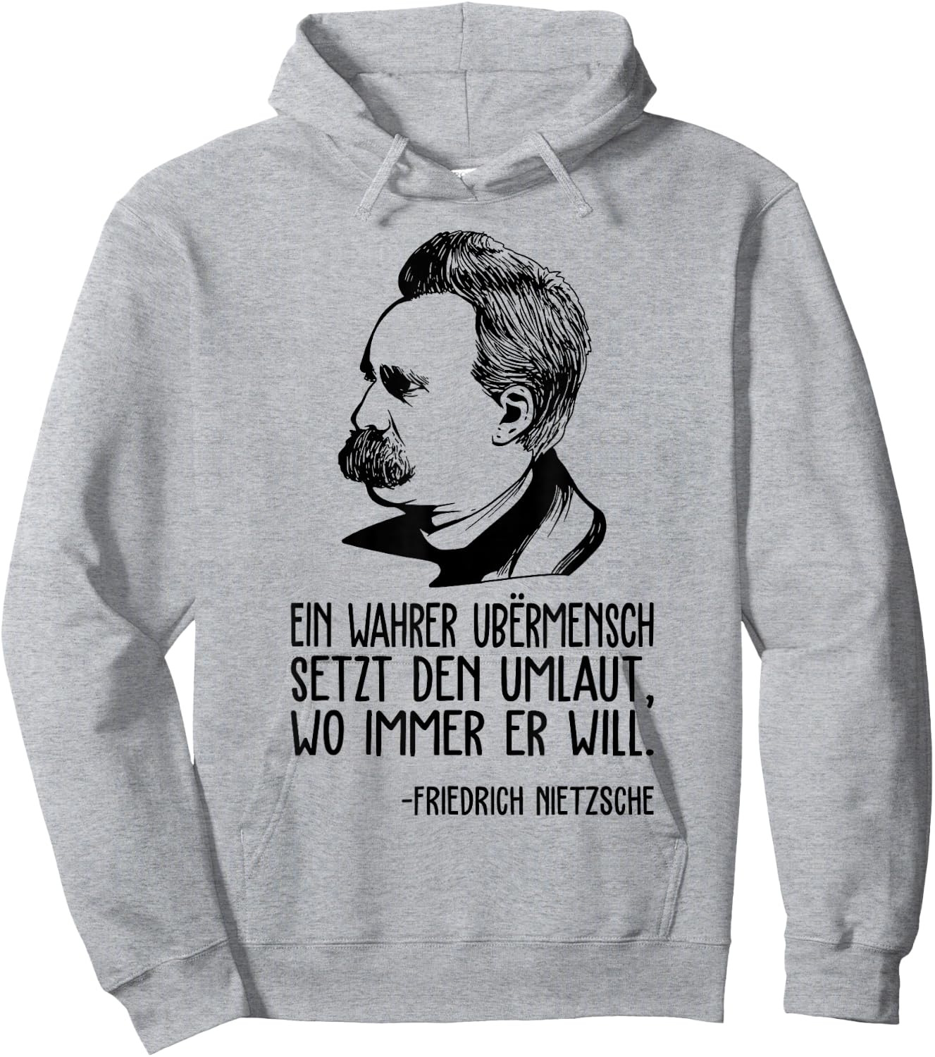 Friedrich Nietzsche philosophy of German philosopher Hoodie - Hoodie | Ash